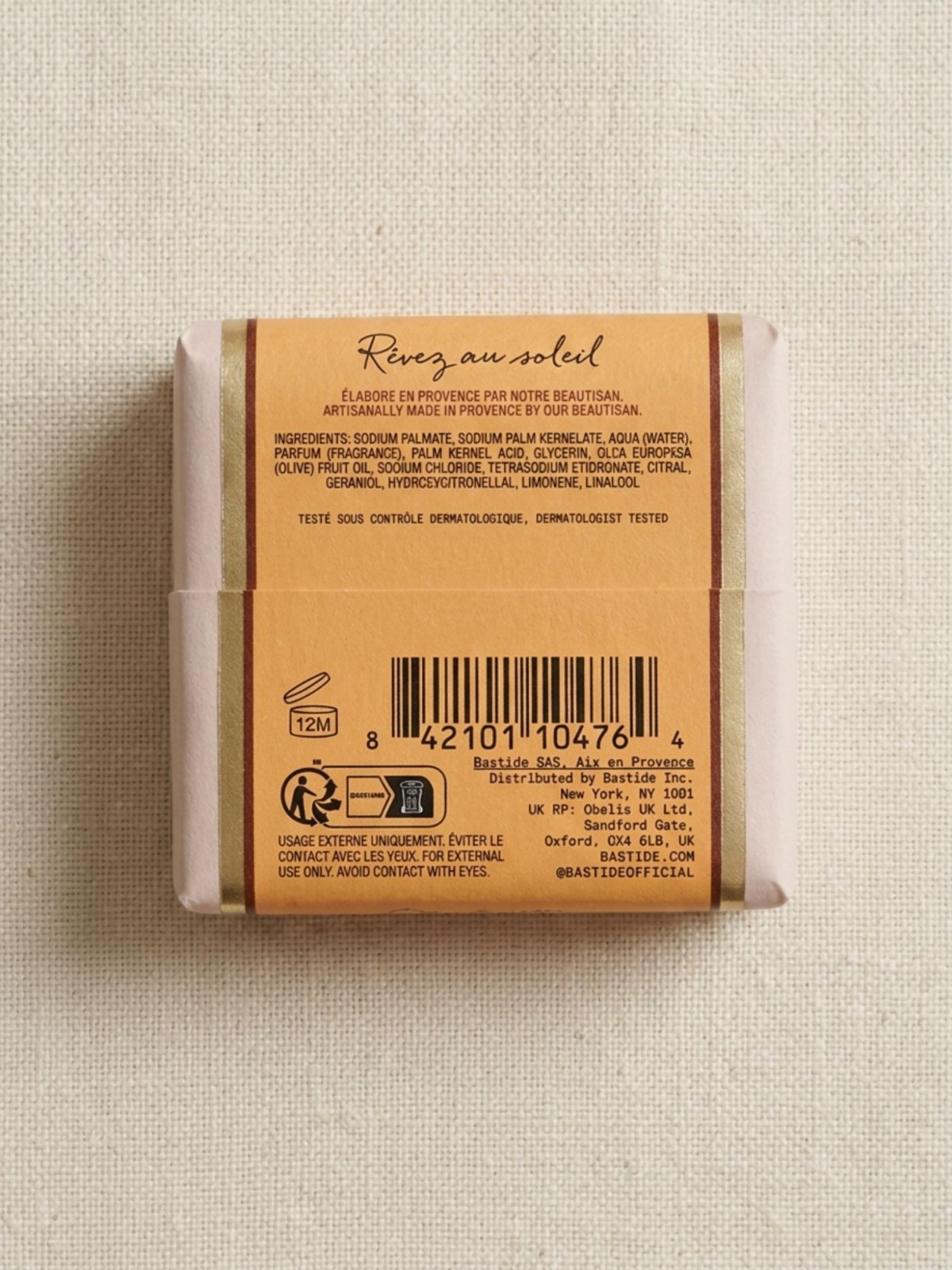 Bastide Fleur d’Oranger Provence Travel Soap 50g 1.7oz Orange Blossom (3 Pack)