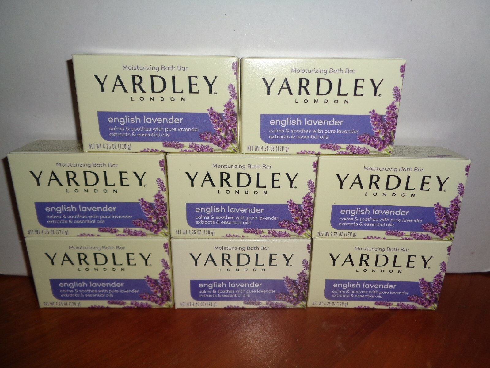 Lot of 8 Bars Yardley London English Lavender Moisturizing Bath Soap 4.25oz Each