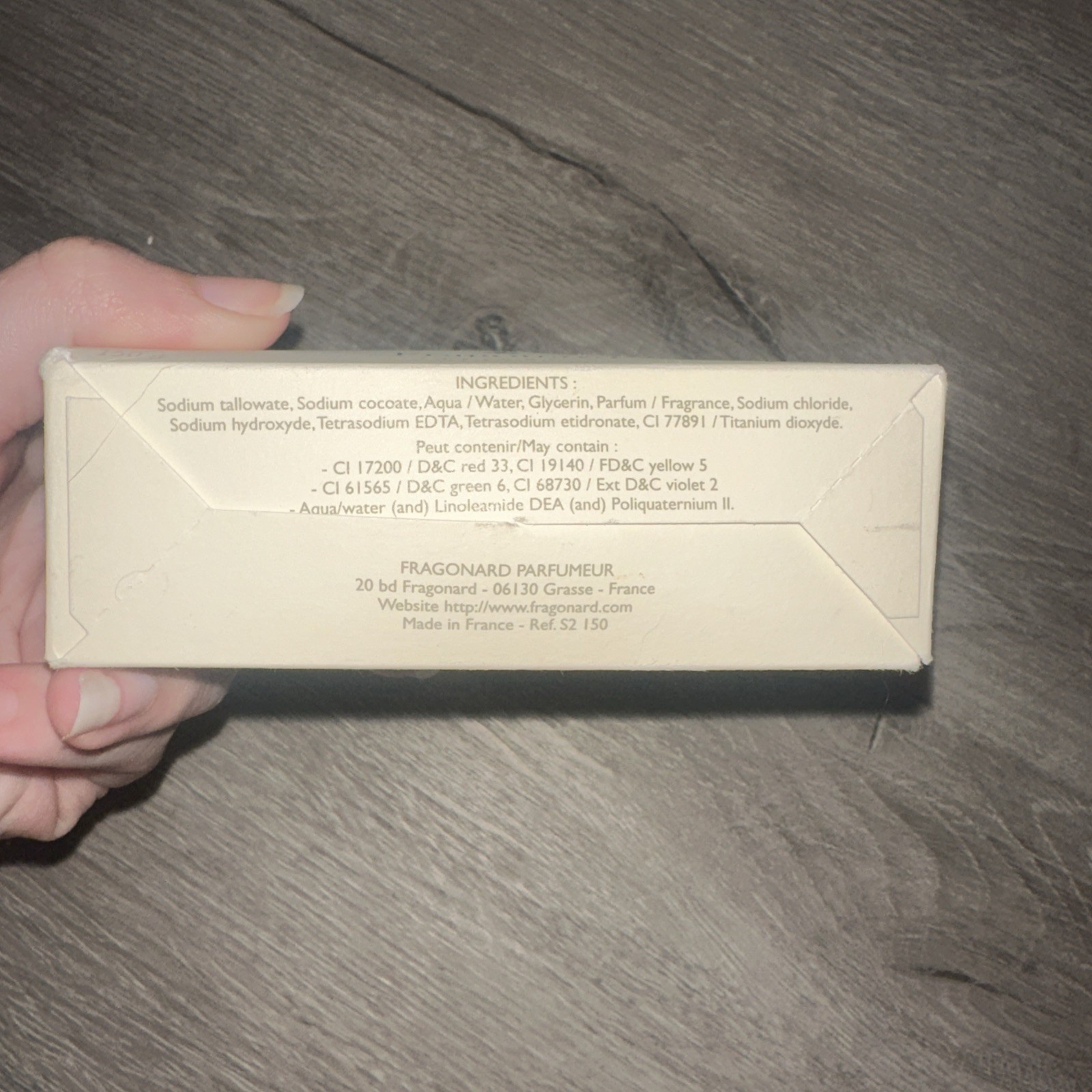 Fragonard Savon Parfumeur Lavender Soap Bar 5.3 Oz
