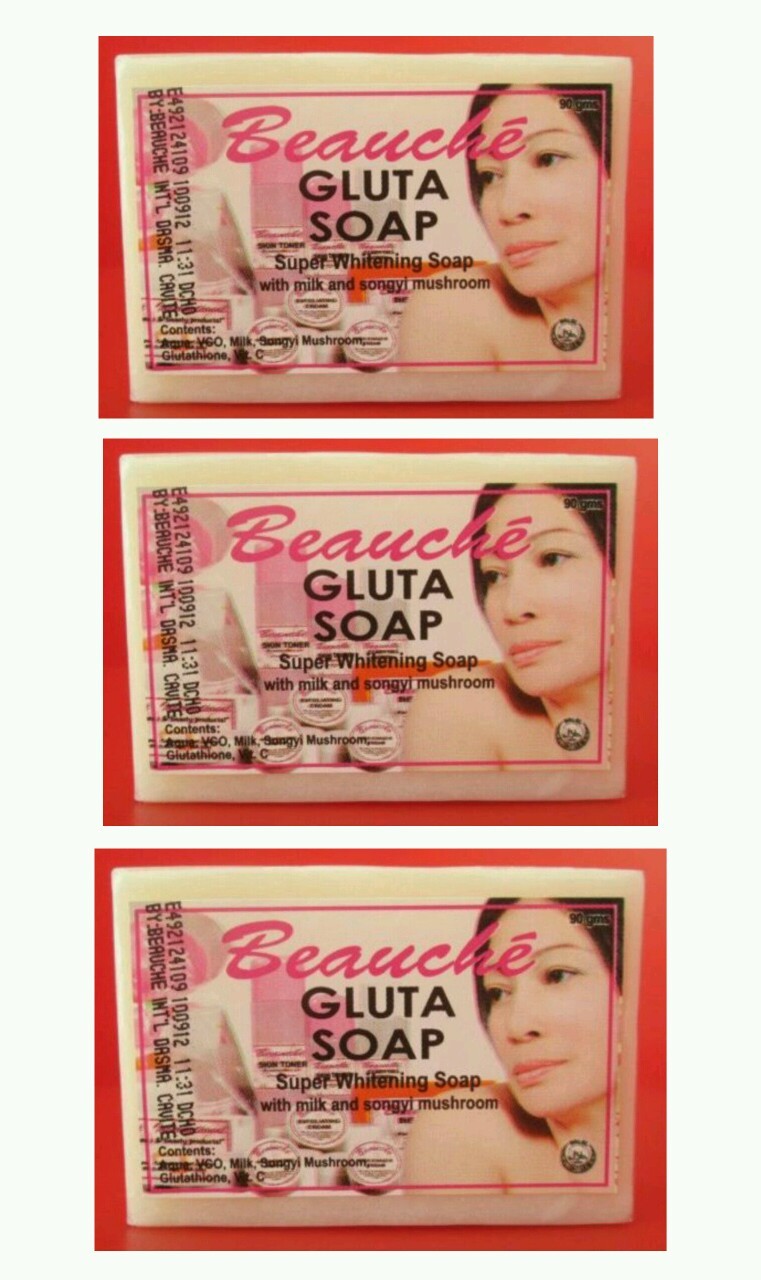 3 (Pack) BEAUCHE GLUTA SOAP SUPER WHITENING USA SELLER 90g