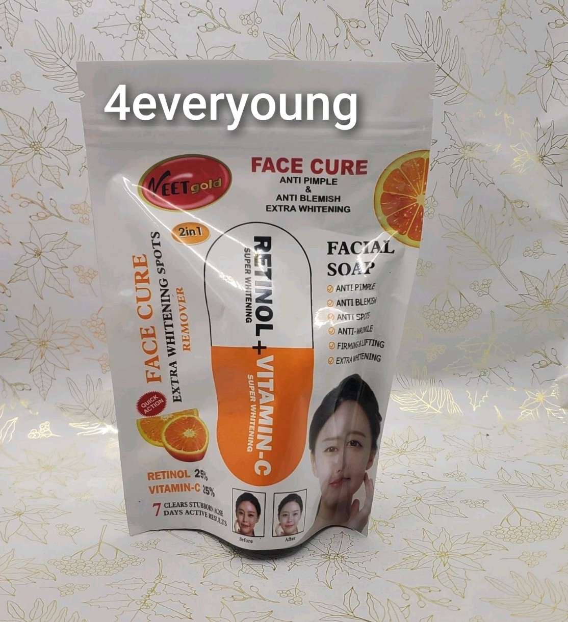 Veet Gold Retinol + Vitamin-C Anti Pimple,Anti Blemish Face Soap 💯% Effective