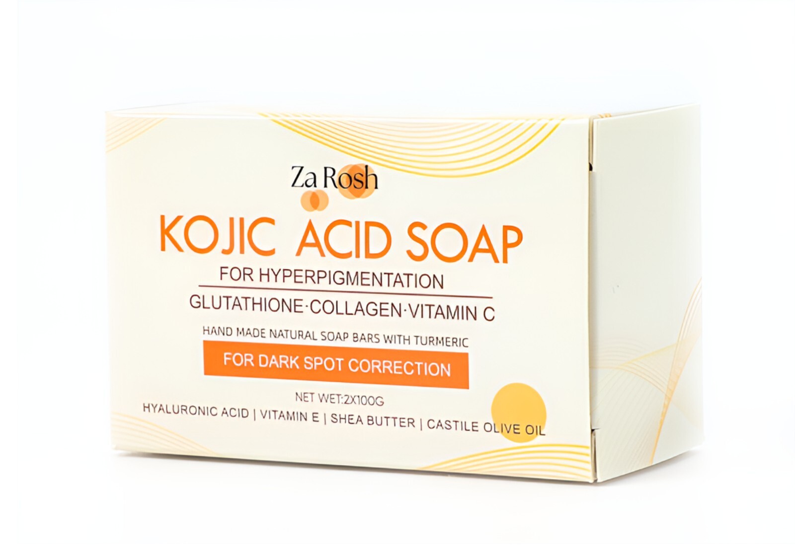 Kojic Acid Soap Turmeric Skin Brightening Lightening for Dark Spots 2x100G
