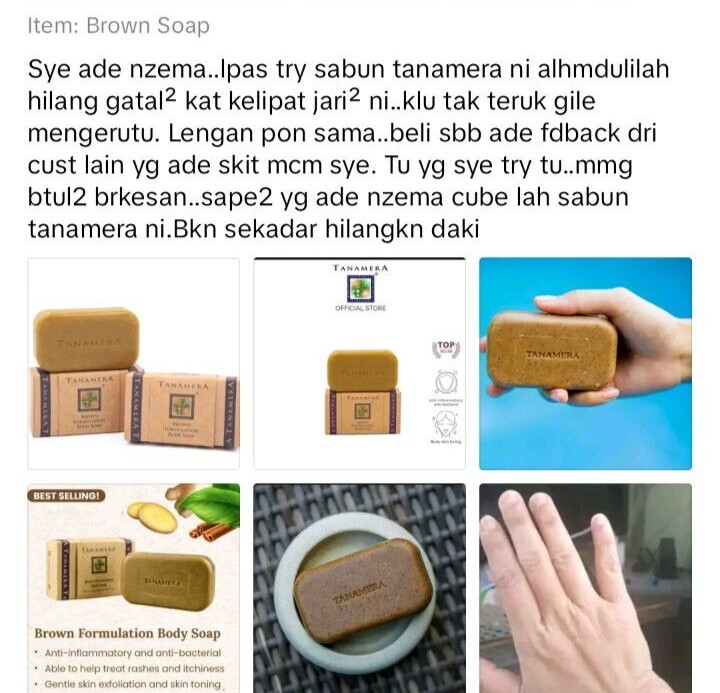 Tanamera Brown Formulation Body Soap Eco-Friendly ,for beauty,skin n health