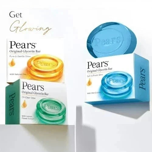 Pears Glycerin Soap 125g x6 Mint Fresh Gentle Bath Bar Soap Free Clean