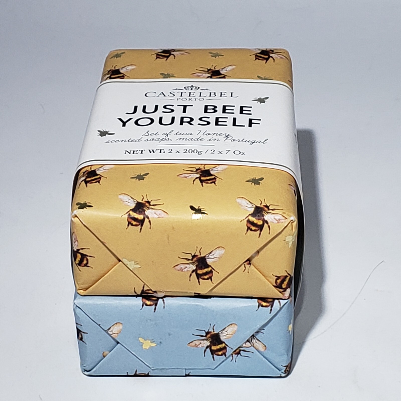 Set of 2 Castelbel Just Bee Yourself Honey Scented Soap 2 x 7oz Bars Portugal