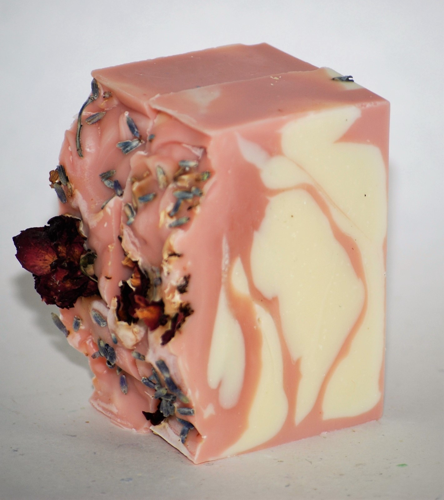 Handmade Floral Rose Clay Soap Made with Non GMO Ingredients Net Wt. 4.00-5.00oz