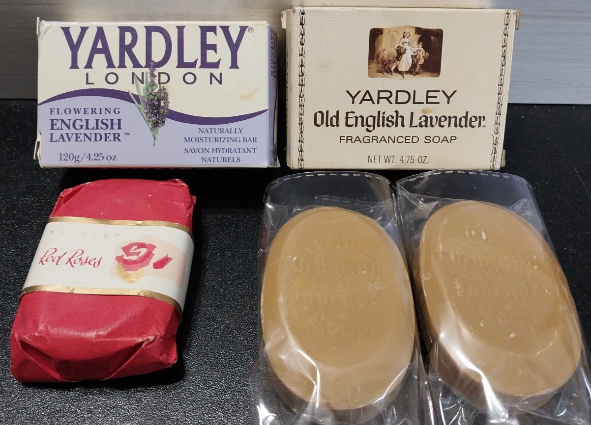 Lot of 5 Yardley Old English Lavender, Red Roses, and Flowering English Lavender