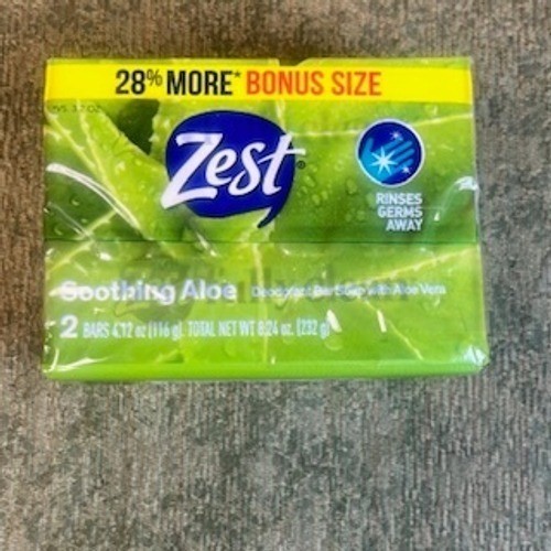Zest Soothing Aloe and Fully Clean Bar Soap Bundle 4 Bars Total