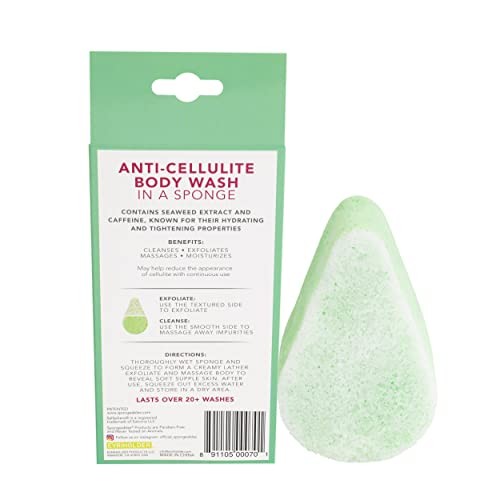 Spongeables Anti Cellulite Body Wash in a 20+ 1 Count (Pack of 1), Aloe