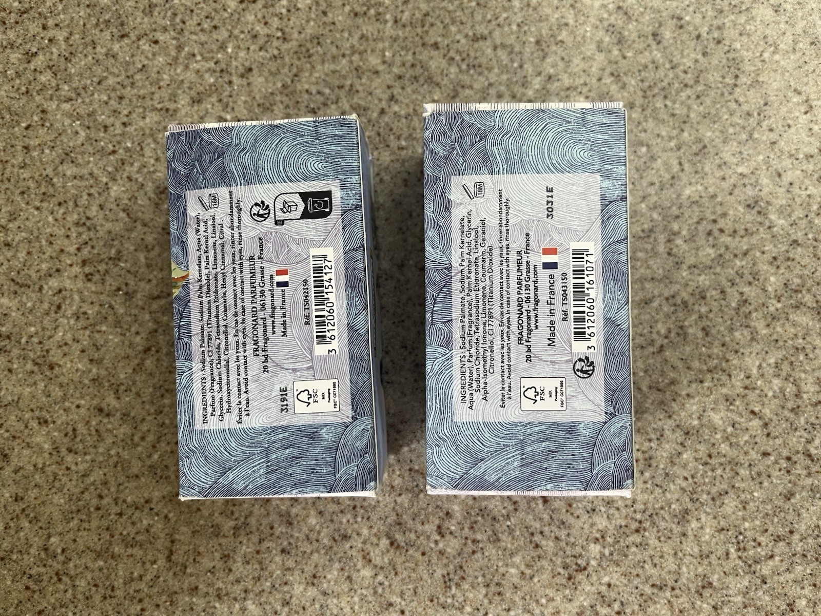 Lot (2) Fragonard Perfumer Soap Belle De Paris Beau De Provence 5.3 Oz Each New