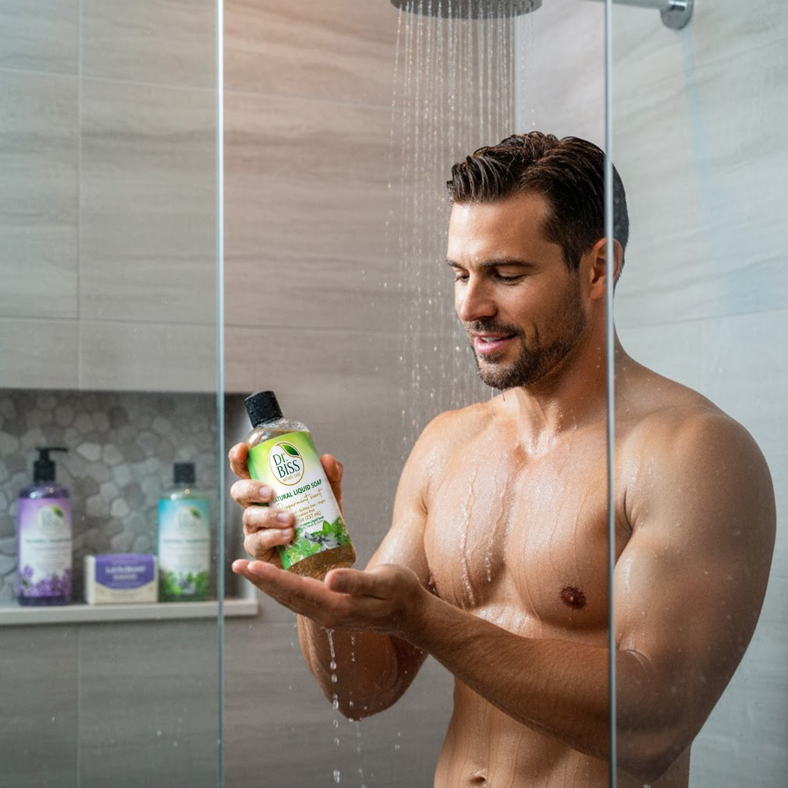 Dr. BISS Natural Vegan Liquid Soap 16 oz – Lavender, Peppermint & Unscented Wash