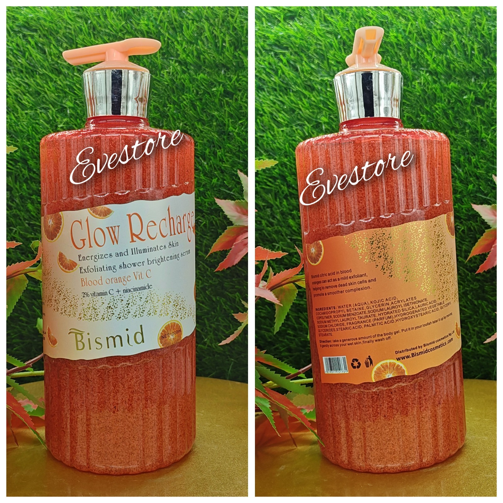 BISMID GlOW RECHARGE EXFOLIATING SHOWER GEL 1000ml