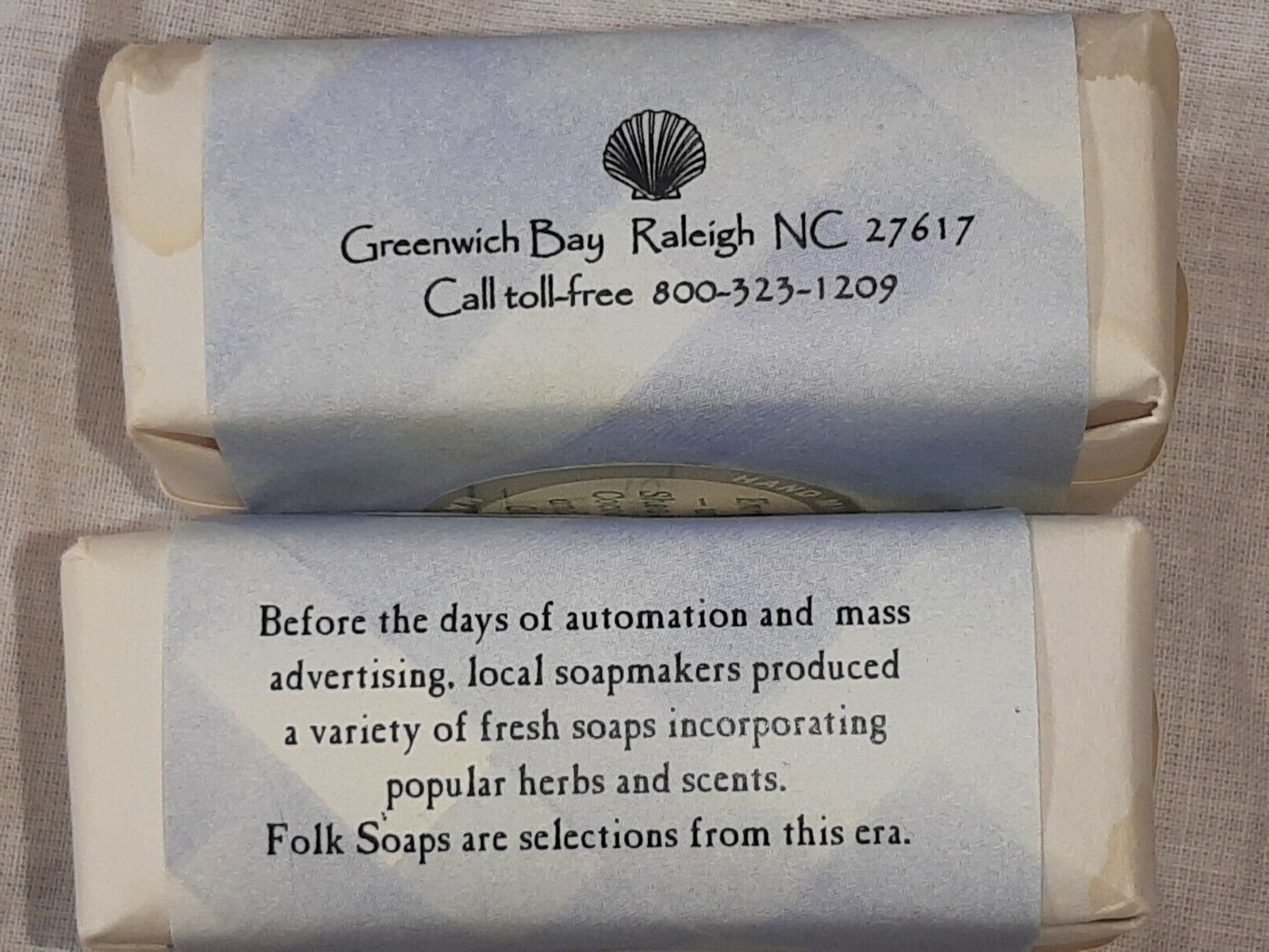 2 Bars Greenwich Bay Folk Soap True Lavender 2.75oz each Hand Milled Shea Butter
