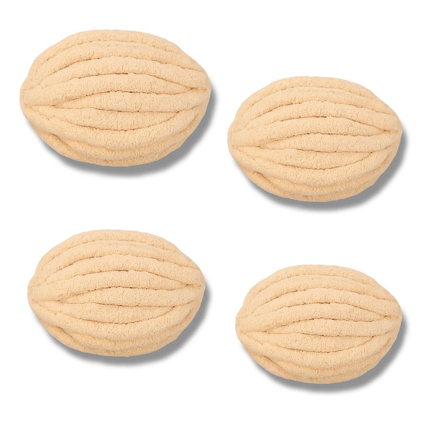 Chunky Yarn No7 Thick Yarn, 250 Grams (Almond, Pack of 4) Almond