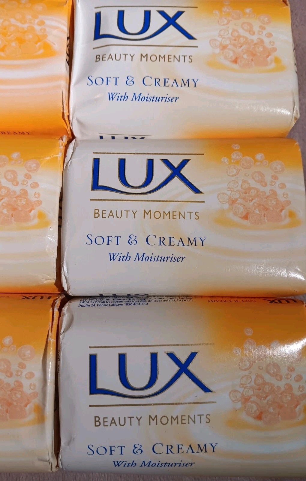 Lux Body Bar Soap 4.4oz/125 Soft & Creamy With Moisturizer Lot of 8