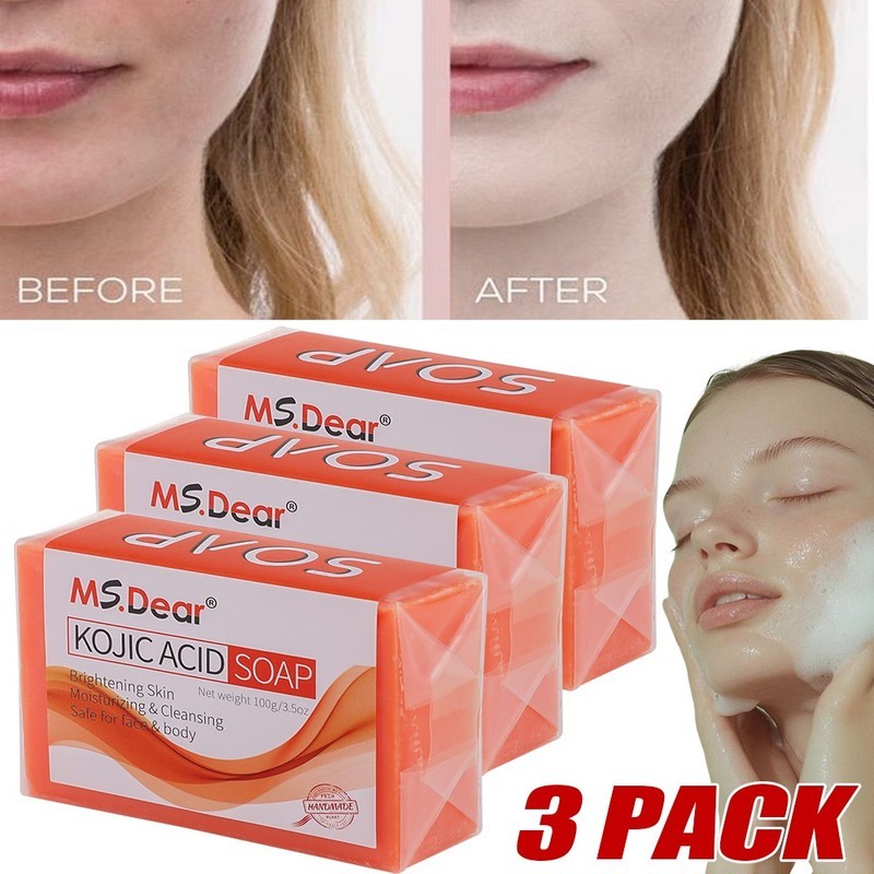 3X Kojic Acid Soap Dark Spot Whitening Turmeric Skin Bleaching Lightening 100G
