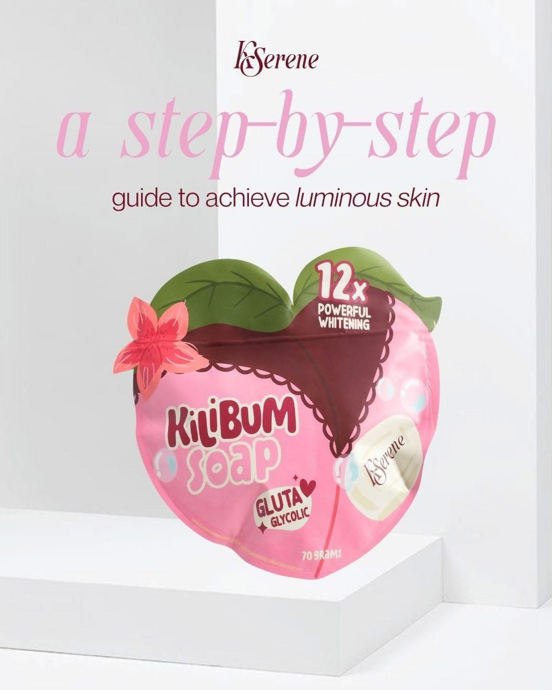 KSerene KiLiBUM Soap 70g x 3 Bars and Extra White Underarm Serum Cream 30ml