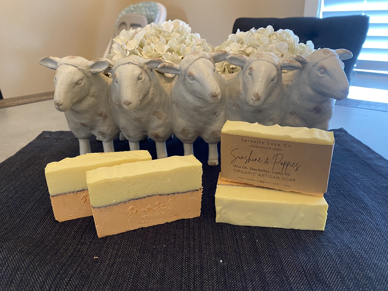 Handcrafted Organic Soap Sunshine & Poppies Natural Serenity Soap