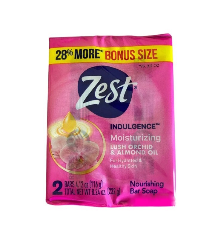 § ZEST (4-BARS) 4.12 Oz 🩷🫧 ●INDULGENCE●🫧 Moisturizing Lush Orchid/Almond Oil.