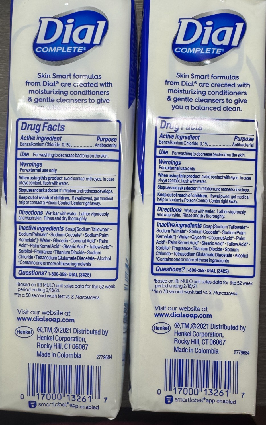 2PK Dial Antibacterial WHITE Soap DISCONTINUED 24 bars SEALED SEE INGREDIENTS