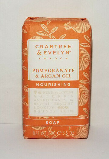 Crabtree & Evelyn POMEGRANATE & ARGAN OIL Nourishing Bar Soap 5.5oz NEW