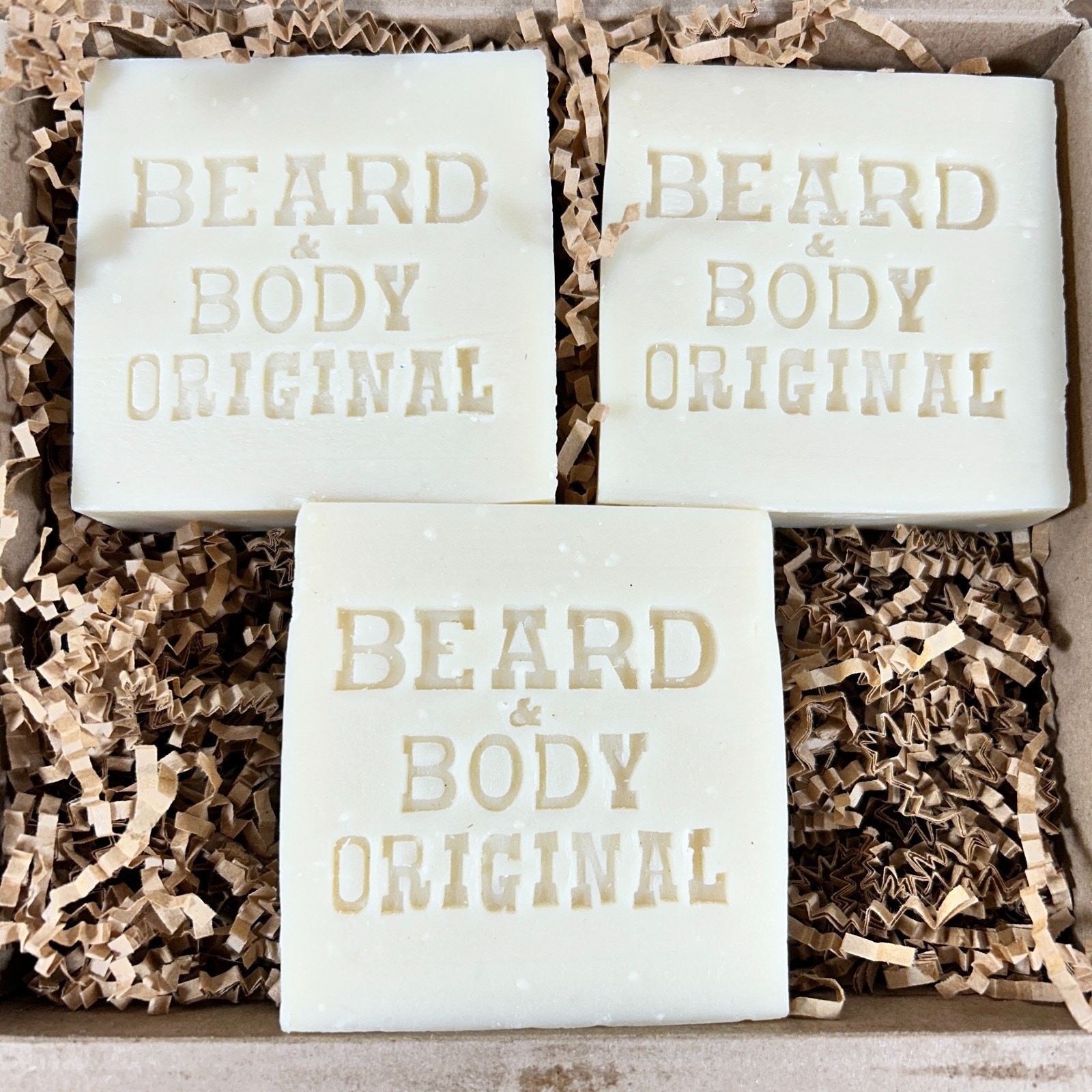 Original Beard and Body Soap by Honest Amish 18 oz TOTAL – SET of 3 6 oz Bars