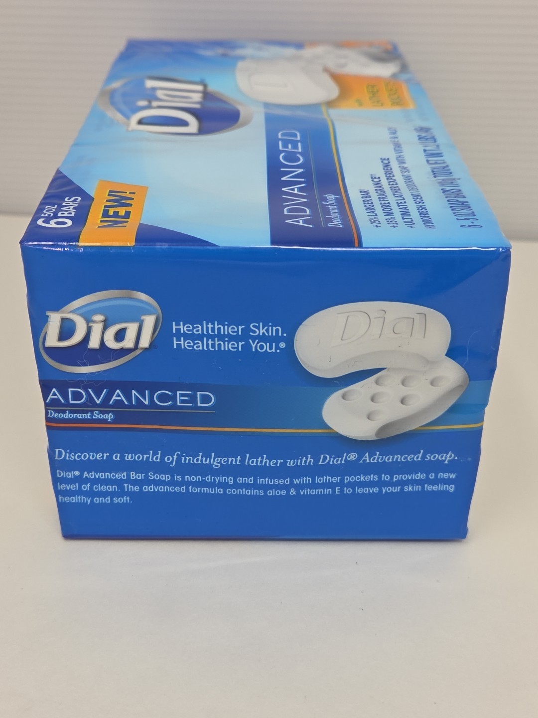 Dial Advanced Deodorant Soap 6 Bars Hydrofresh Scent w/ Lather Pockets SEALED