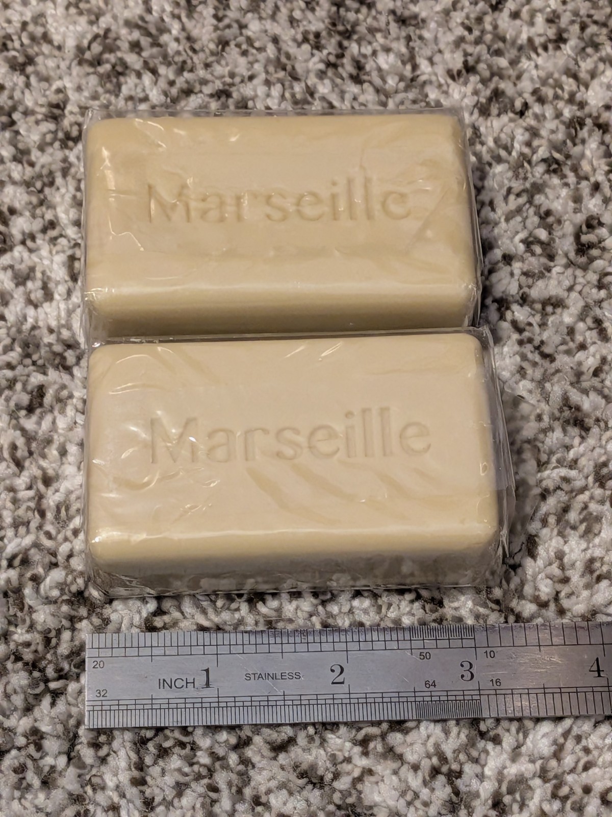 Lot of 2 Marseille Soap Bars White 3.4 oz Each French Traditional Natural Sealed
