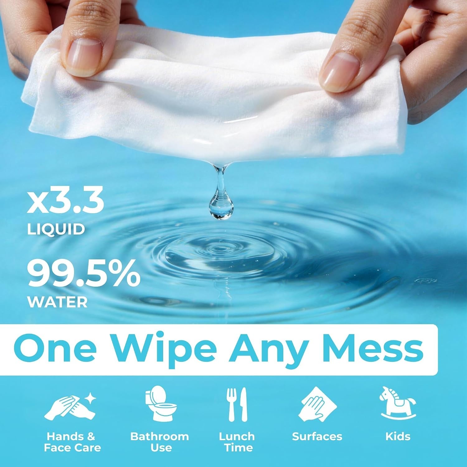 Compact Flushable Wipes, Unscented – Travel Size, 288 Ct