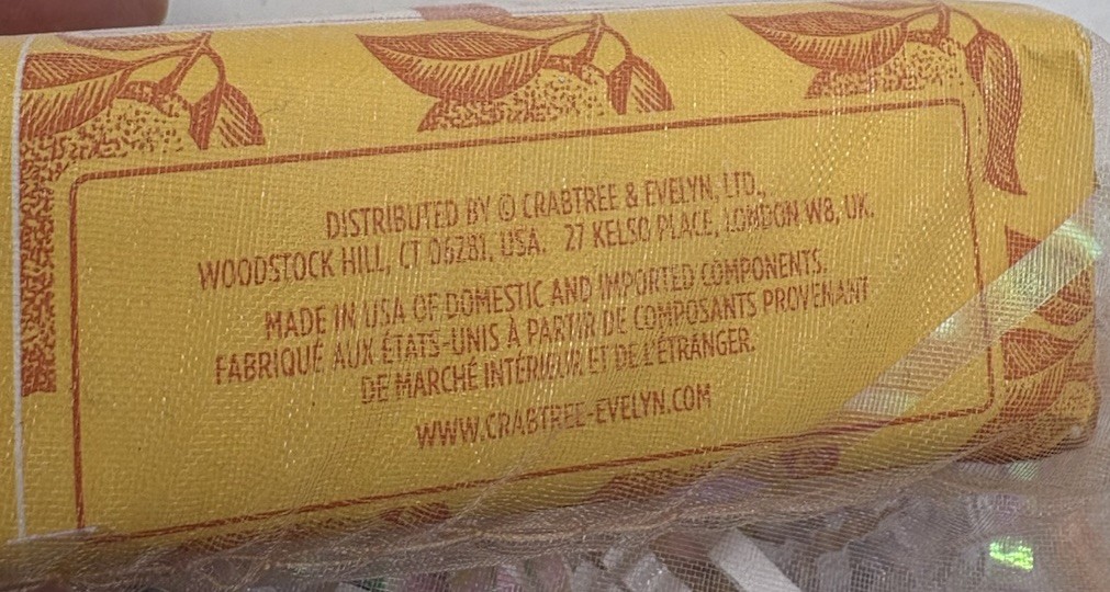 Crabtree & Evelyn Citron & Coriander Energising Bar Soap 5.5 oz Body Wash 1.7 Oz