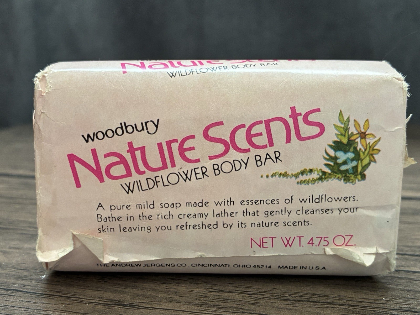 Vtg Woodbury Nature Scents Wildflower Body Bar Soap 3 Oz