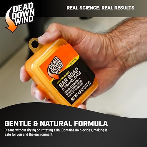 Bar Soap & Travel Case | 4.5 Oz Bar | 3 Pack | Odor Eliminator, Hunting