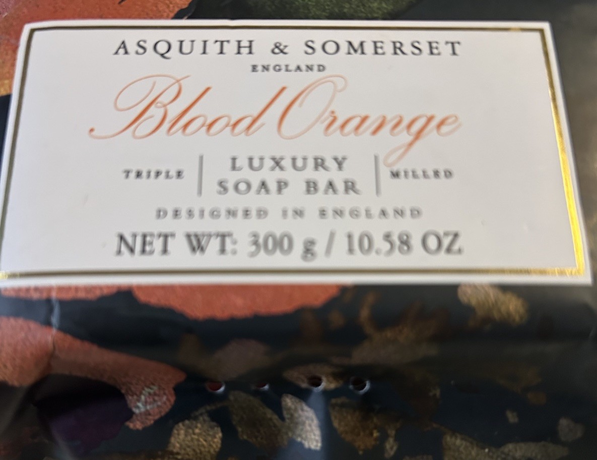 NEW Asquith Somerset Luxury Triple-Milled BarSoap 10.58 Oz Blood Orange Portugal