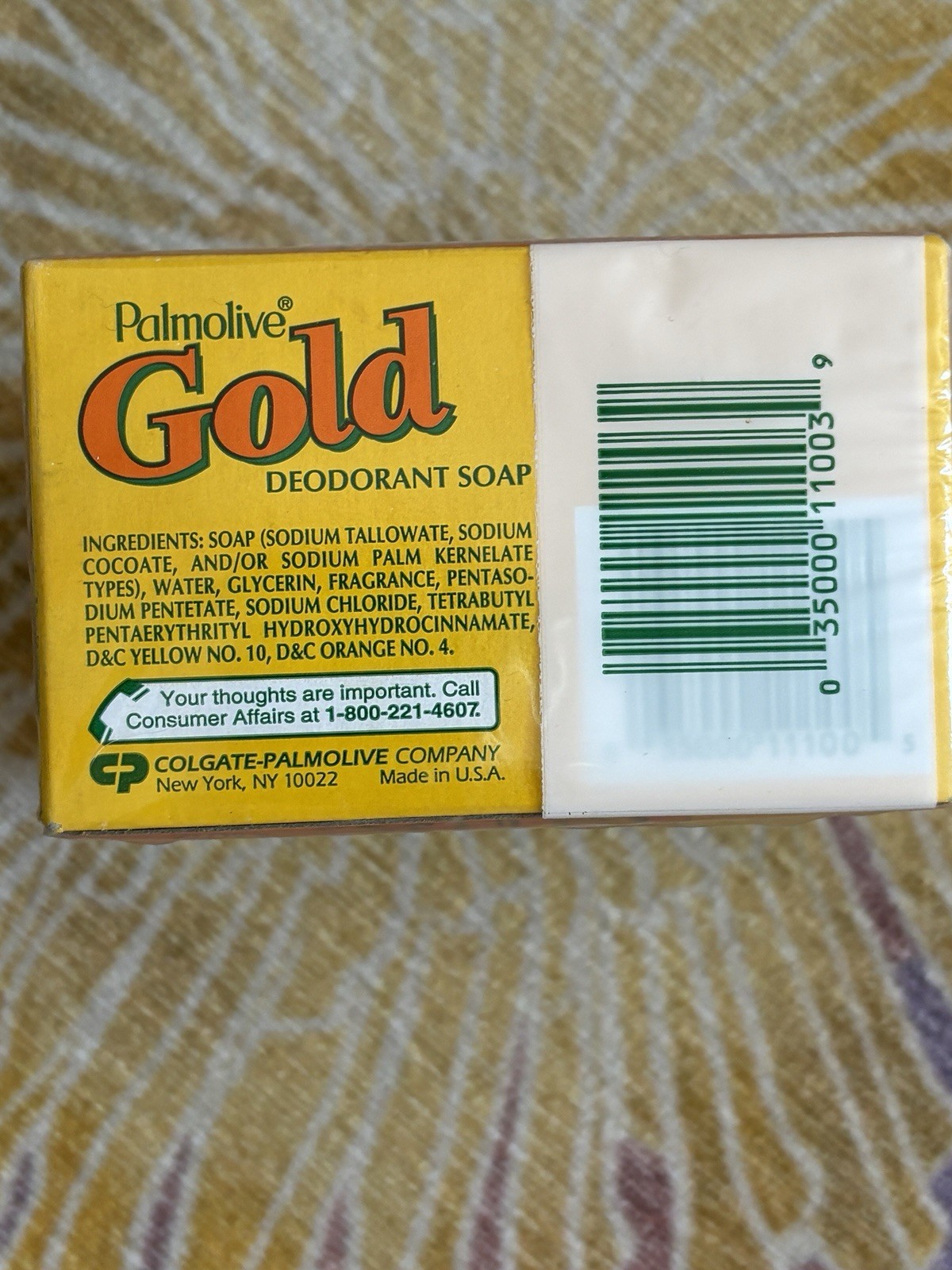 NEW SEALED Palmolive GOLD Deodorant Soap Three 4oz Bars Discontinued Made In USA