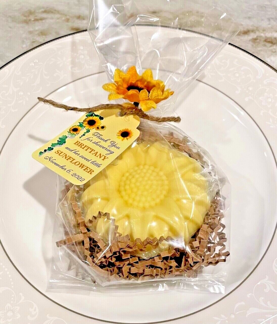 Sunflower Shea Butt Soap Favors for Baby Showers, Bridal Showers, etc