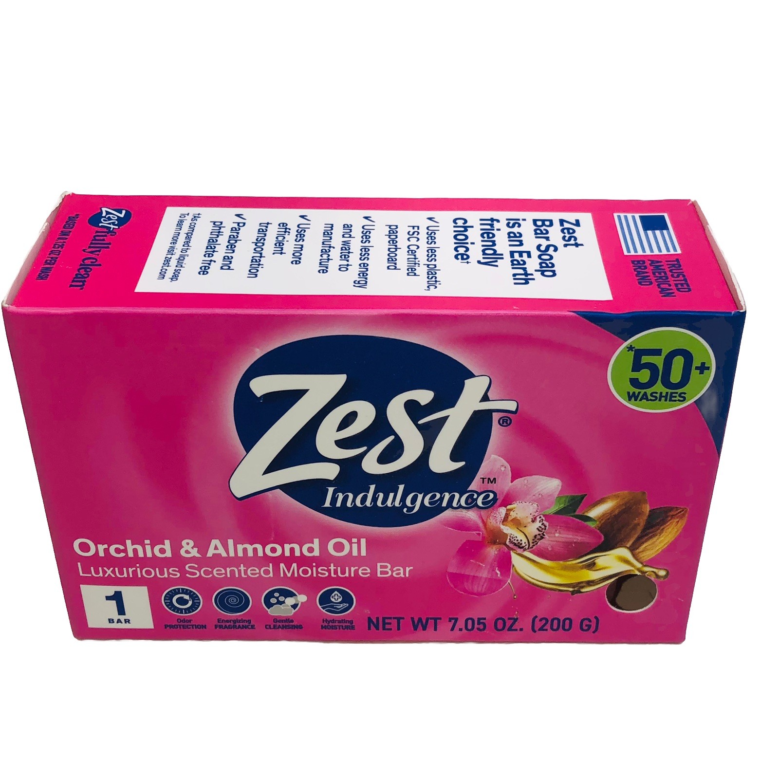 2 BIG ZEST Bar Soap Moisturizing Lush Orchid & Almond Oil Large Bars 7.05oz
