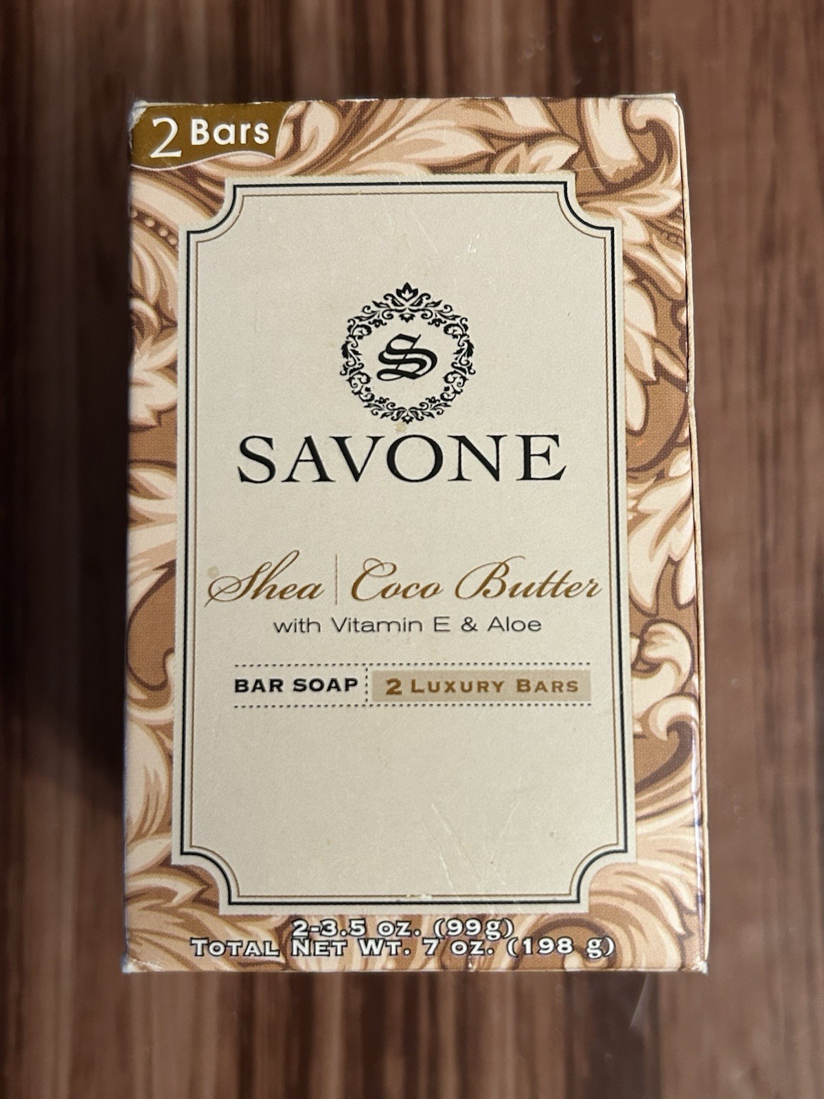 SAVONE Shea Coco Butter with Vitamin E & Aloe, 3.5 fl oz (2 luxury bar pack)