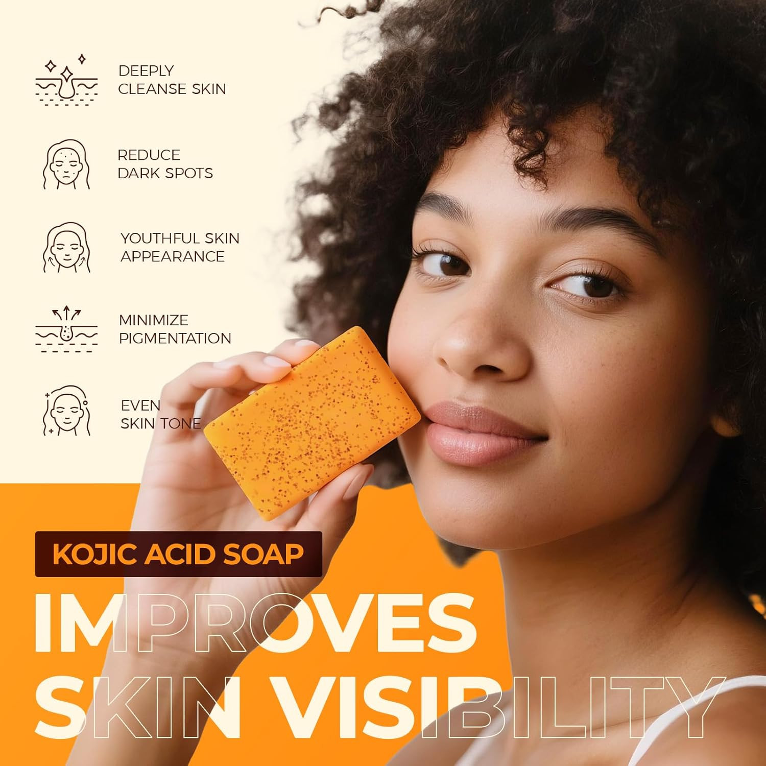 Turmeric Kojic Acid Soap: Dark Spot Soap for Face Body – Home Travel Use Skin Cl