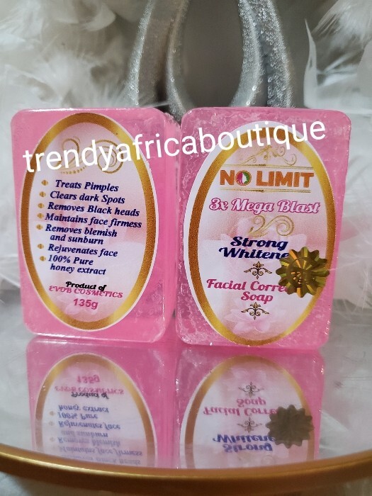 No limit 3x mega blast transparent facial soap.135g x 1. 100% AUTHENTIC