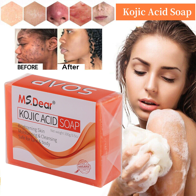 Kojic Acid Soap Dark Skin Whitening Bleaching Lightening Brightening Face & Body