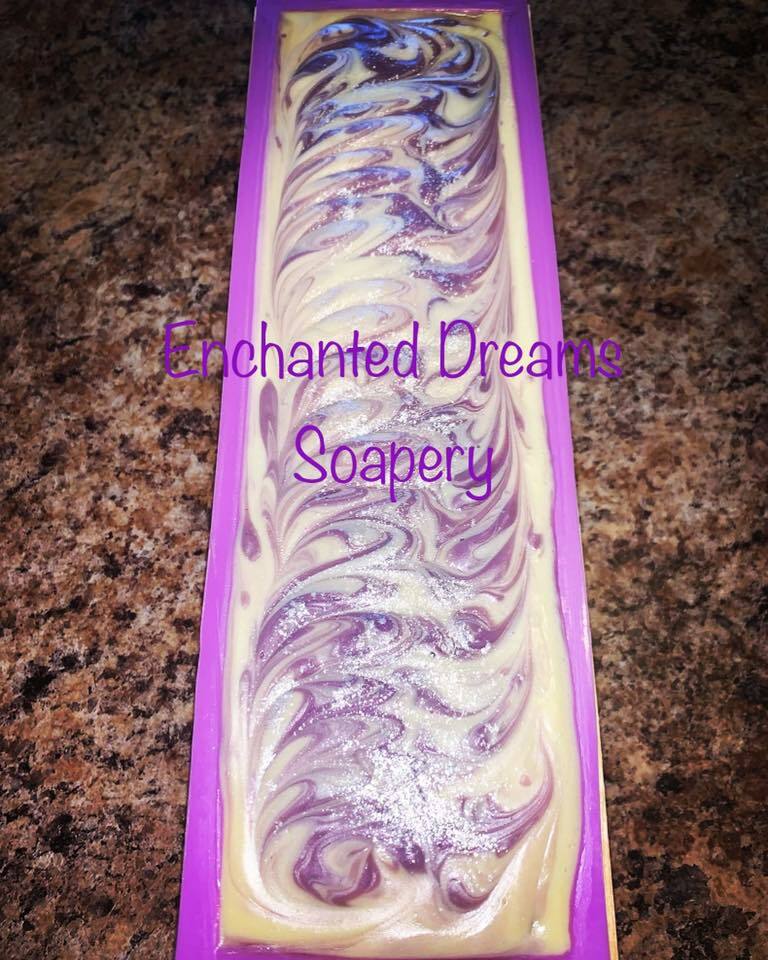 Lilac Sparkle 💜 Cold Process Soap @ Enchanted Dreams Soapery