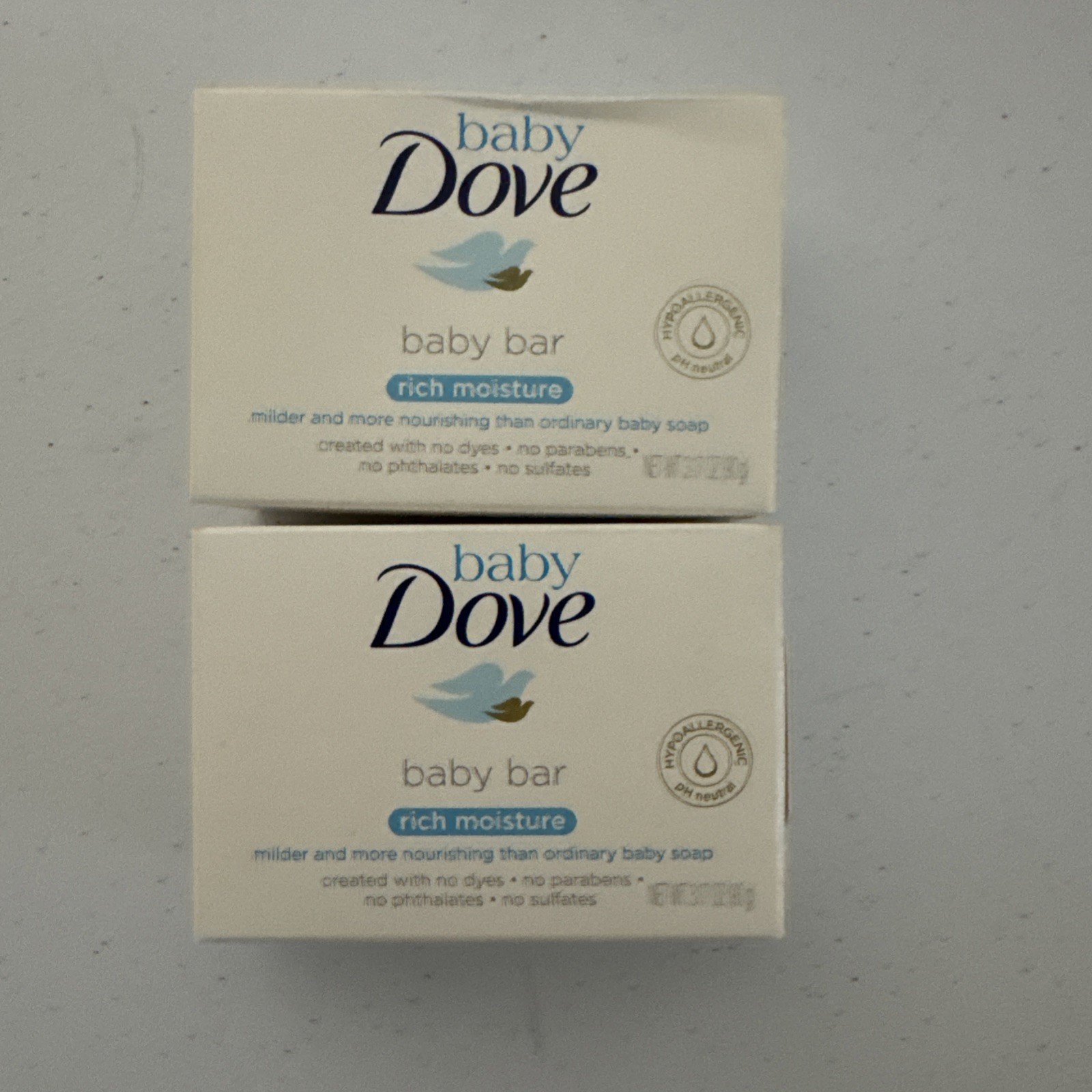 2 – Baby Dove Bar Soap – Rich Moisture – 3.17 oz Each