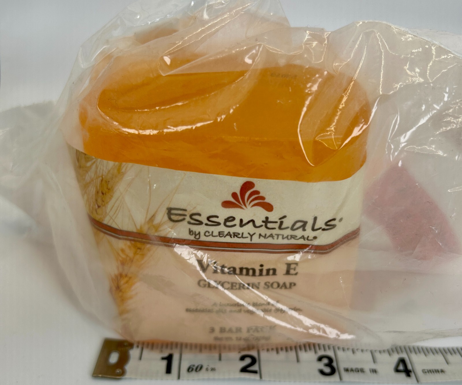 Clearly Natural Essentials Vitamin E Pure Glycerin Bar Soap 4 Oz Bar Pack of 3