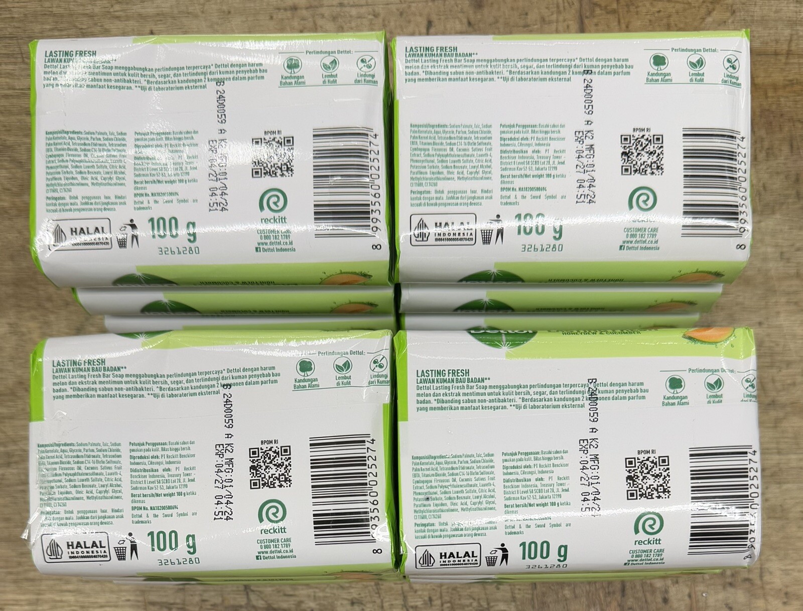 12pc Dettol Fresh Bar Soap, 100 gm Free Shipping