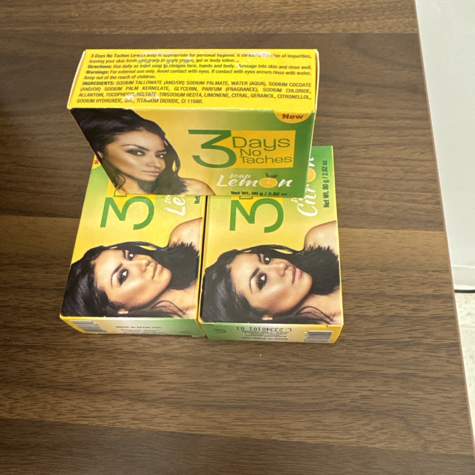 3 Days No Tactes Lemon Soap (80g/ 2.82oz Each) Pack Of 3