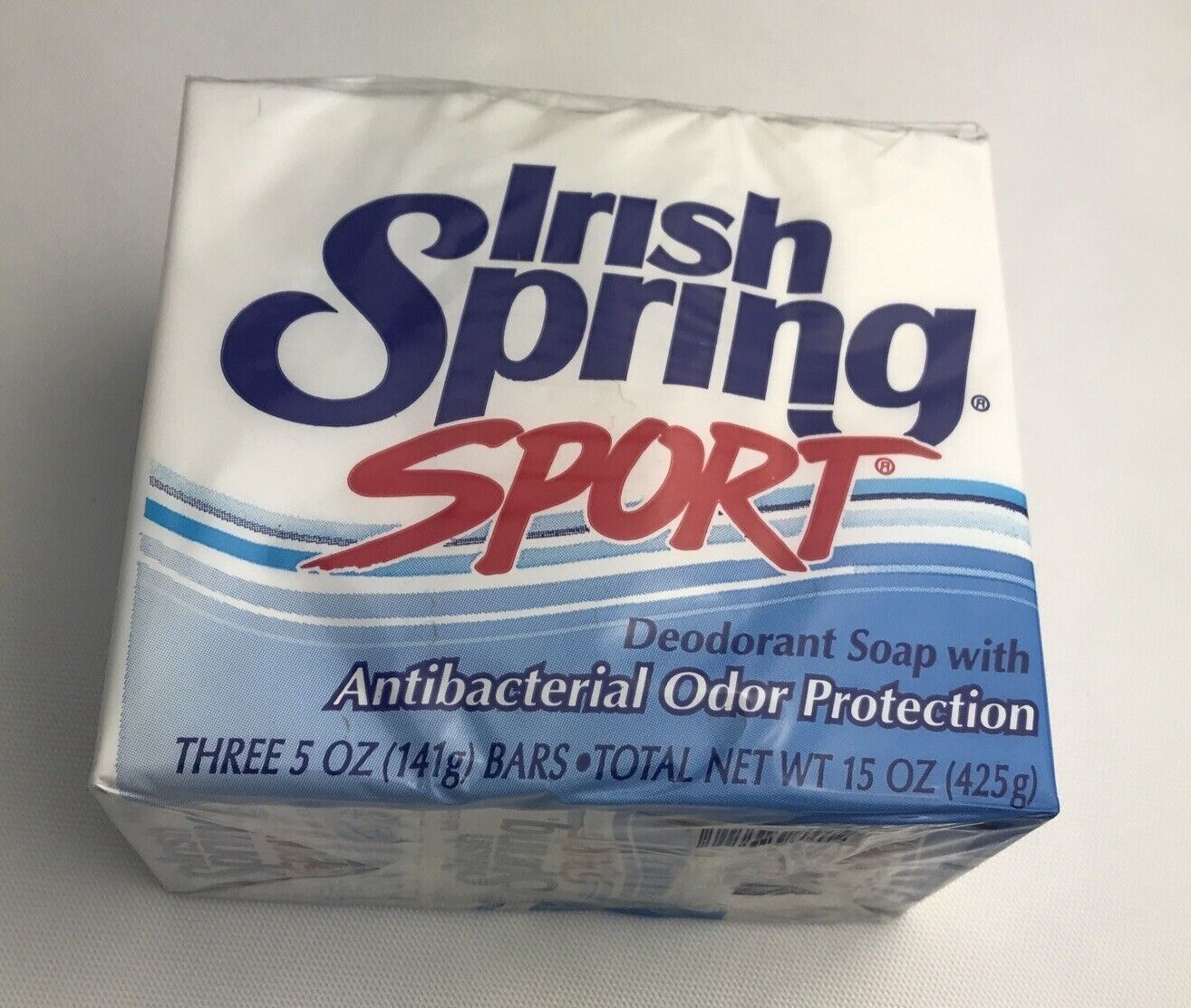 Irish Spring Sport Deodorant Soap 3 pk 4.5 oz Bars Odor Protection Discontinued