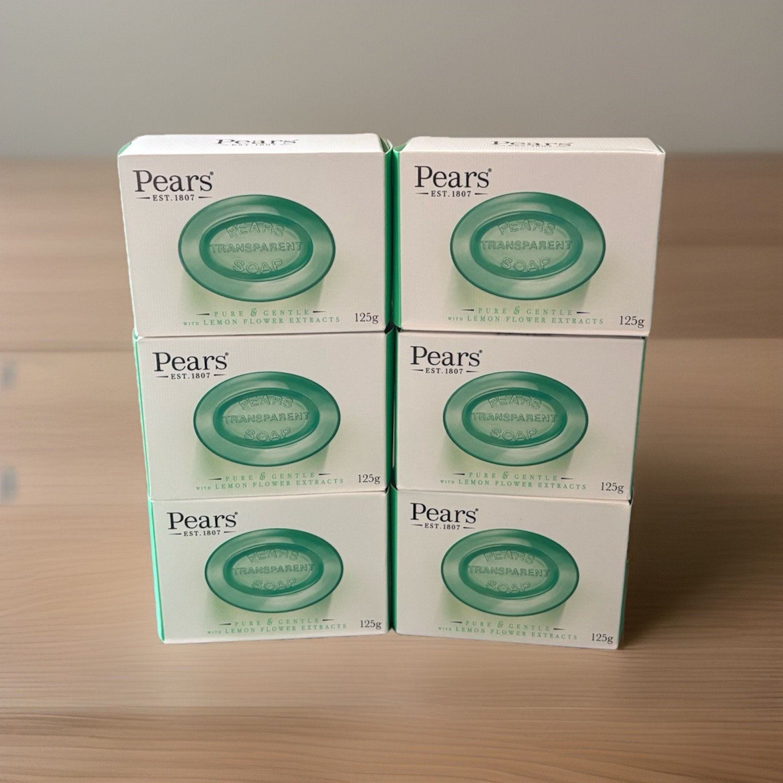 Pears Pure & Gentle with Lemon Flower Extracts Bar Soap |6 Pack| Free Shipping