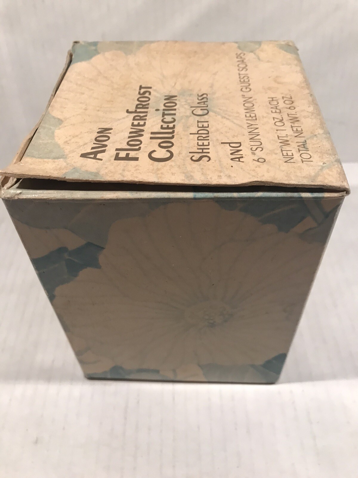 Avon 1979 Flower frost Collection Sherbert Glass holder Frost No Soaps VTG