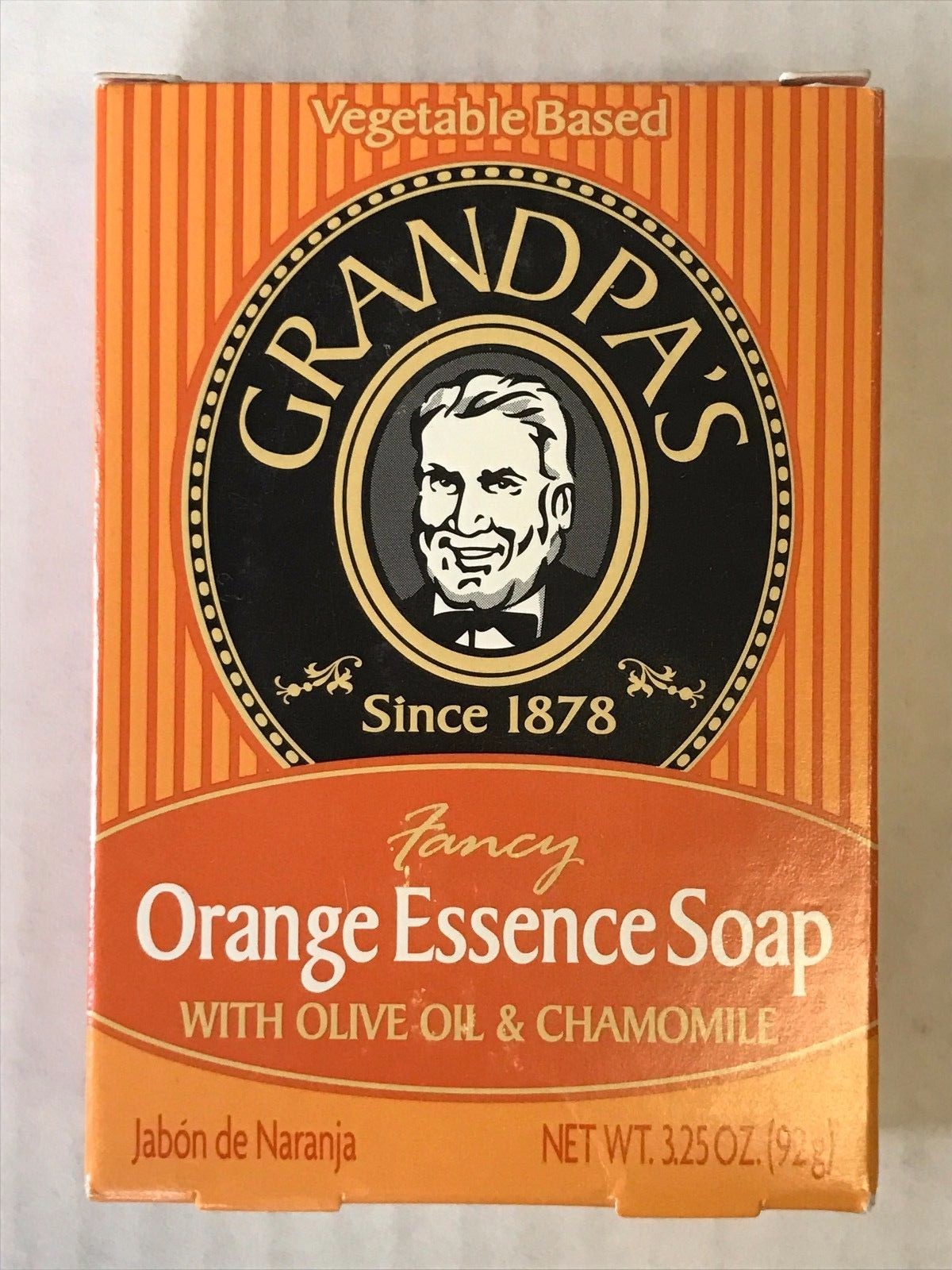 Grandpa’s Since 1878 Vegetable Based Soap 3.25 oz.~ Orange Essence Soap