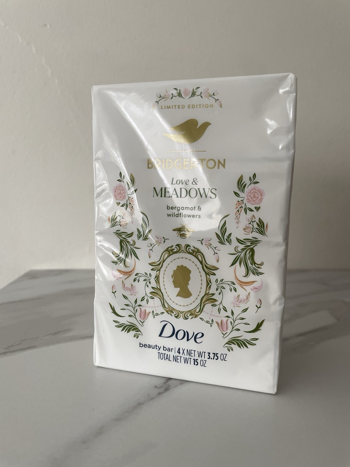 4 x Bridgerton Dove Love & Meadows Bergamot Wildflowers Beauty Bar Soap Soaps